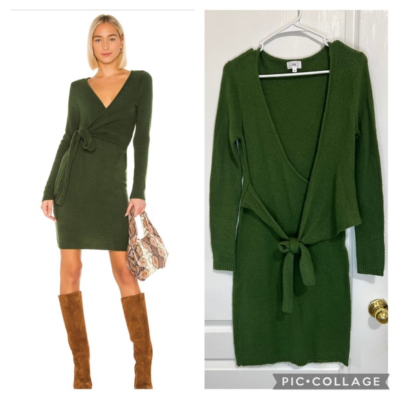 REVOLVE Dresses & Skirts - Revolve LPA Sean Wrap Dress in Green size XS